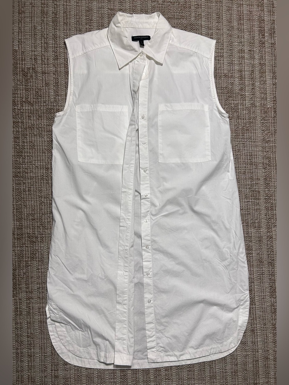 Banana Republic Sleeveless Shirt Dress. Size L - Picture 5 of 7